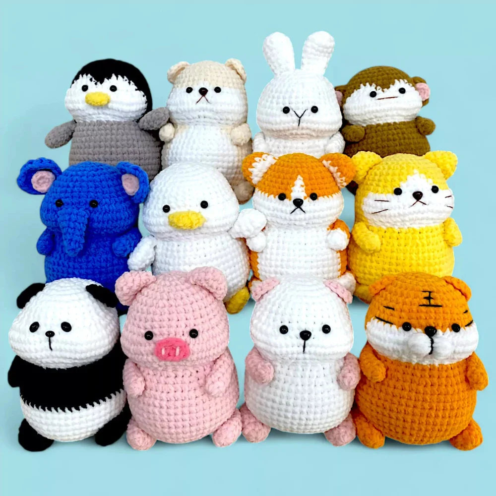 12-in-1 Chubby Animals Crochet Pattern2