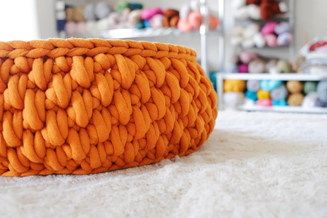 Cozy Round Cat Bed – Jumbo Yarn Crochet Pattern - PDF