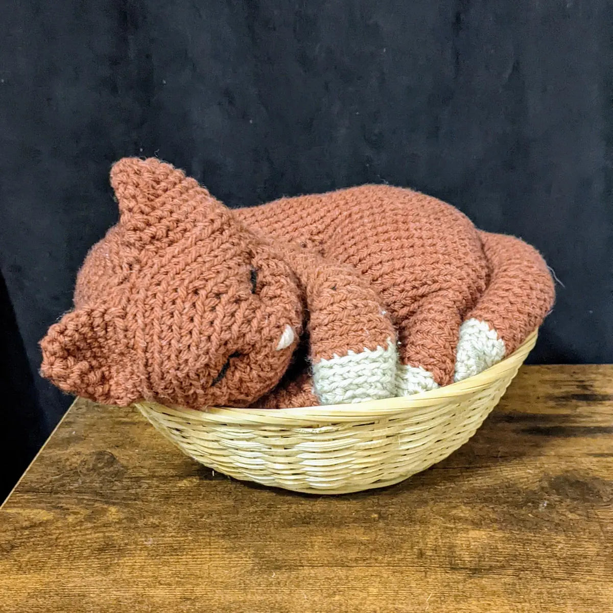 Orange Sleeping Cat Plush PDF Pattern