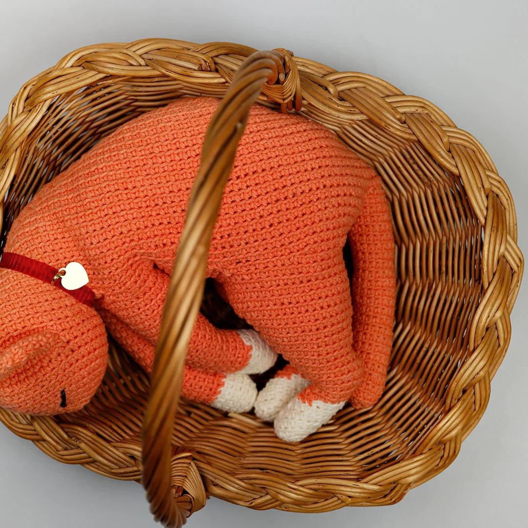 Orange Sleeping Cat Plush PDF Pattern